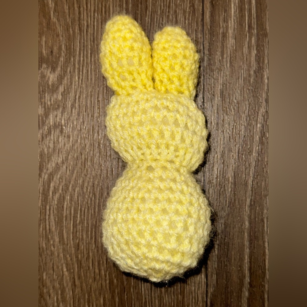 Handmade Crocheted Yellow Peep Bunny